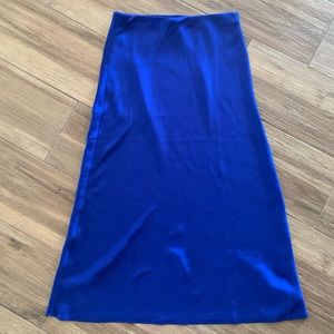 silk midi skirt